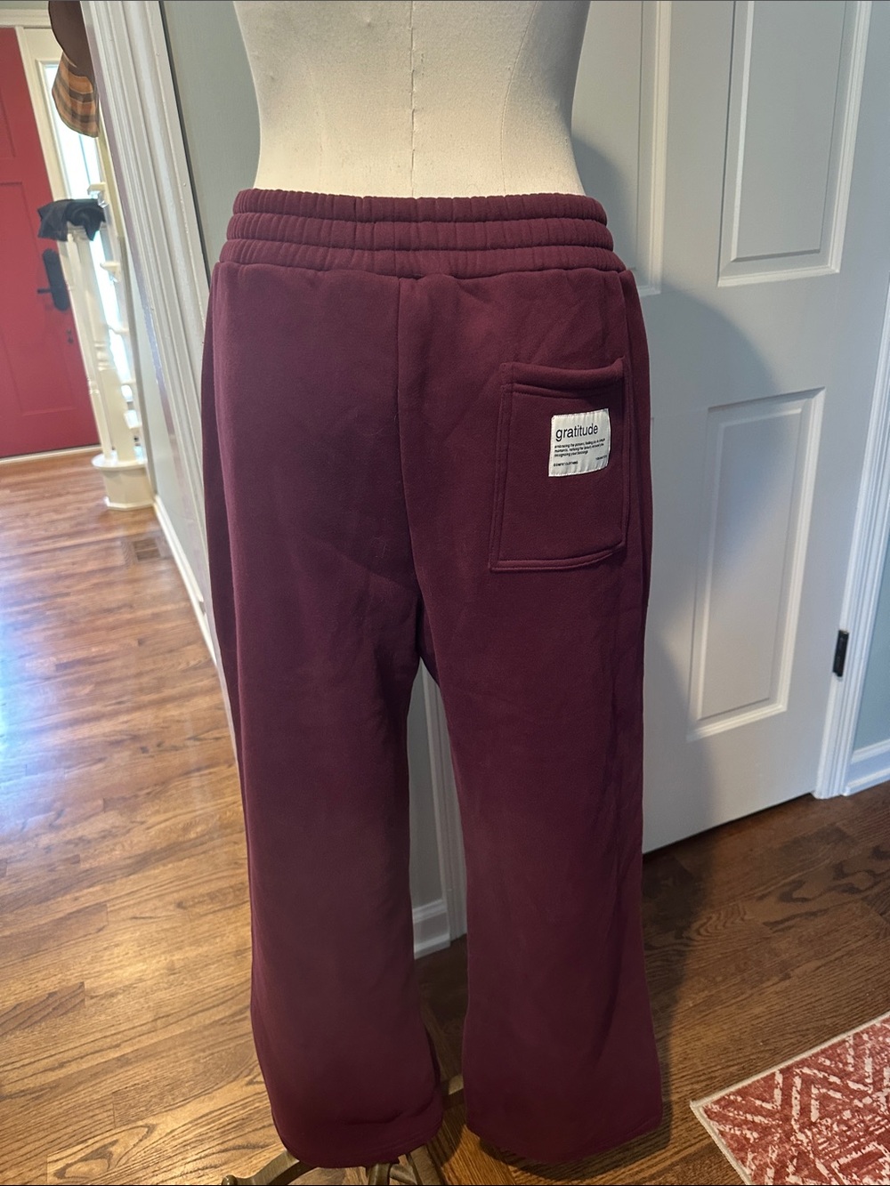 NWOT Comfort Clothing plum Maroon Hoodie & Sweatpants Set Sz M unisex - Picture 10 of 13